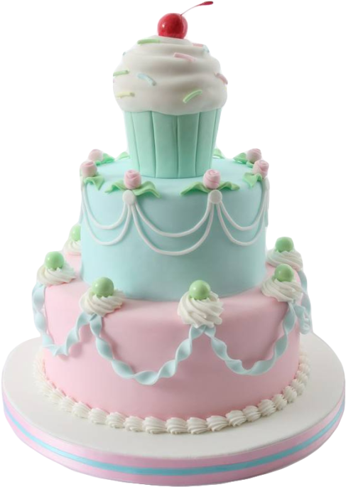 Cupcake Png - Beautiful Cake For Girl Clipart (500x699), Png Download