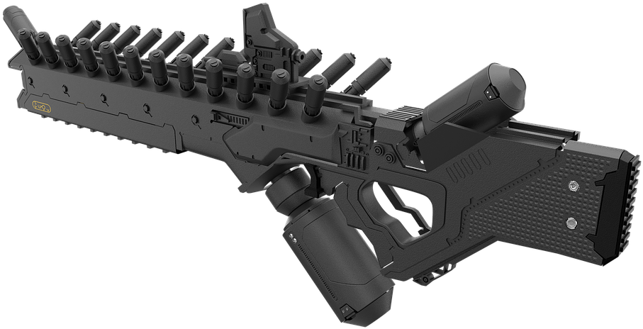 Alien Weapon Riffle Sci Fi District 9 Amr - Firearm Clipart (960x540), Png Download