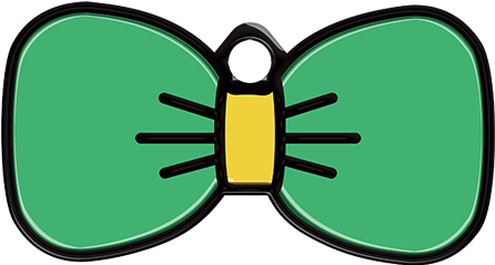 Bow Tie Pet Tag Clipart (528x631), Png Download