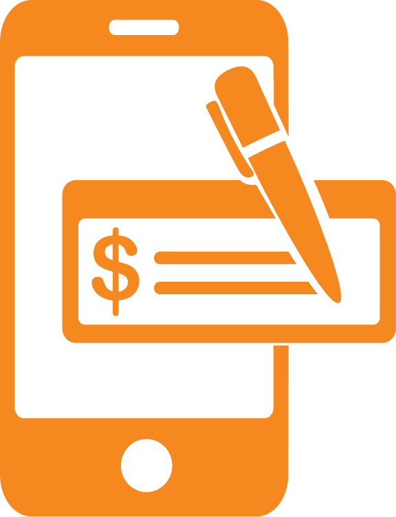 Mobile Check Deposit Clipart (576x752), Png Download