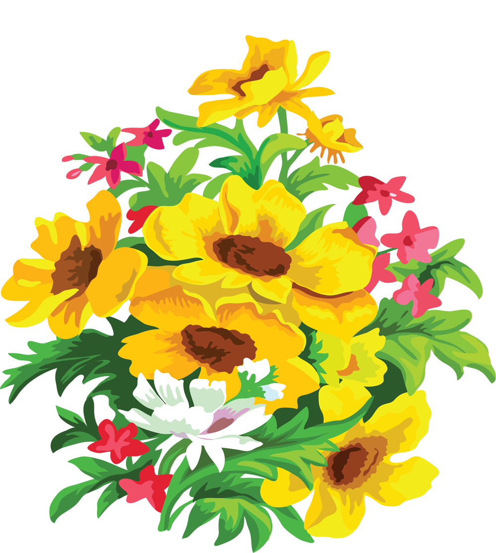 Http - //foto Ramki - Com/predmety/clipart Buket - - Mexican Flowers Transparent - Png Download (1000x1114), Png Download