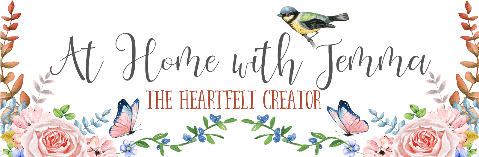 At Home With Jemma - Holly Blue Clipart (1600x533), Png Download