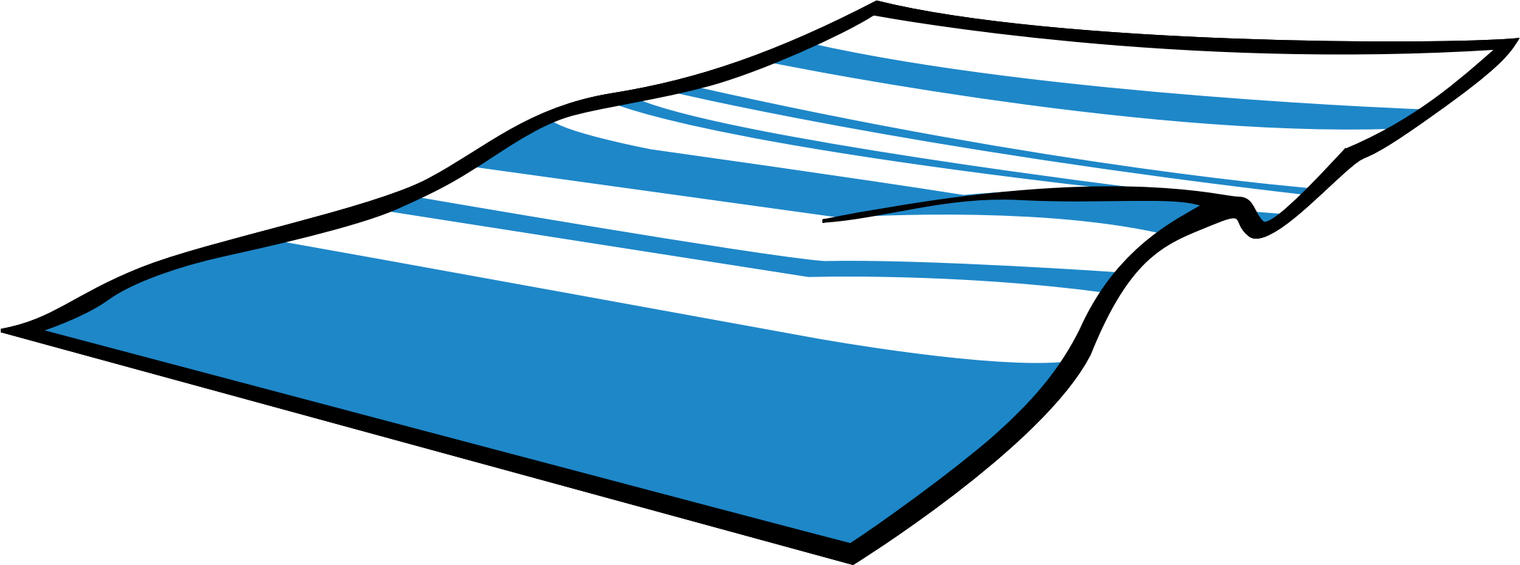 Vacation Beach Blanket - Beach Towel Clipart - Png Download (2133x793), Png Download