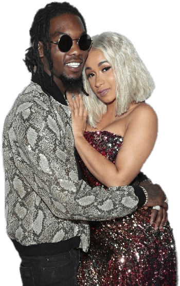 Cardi B And Offset - Cardi And Offset Clipart (640x560), Png Download