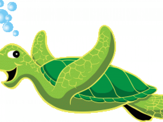 Sea Turtle Clipart Cartoonsea - Green Sea Turtle Cartoon - Png Download (640x480), Png Download