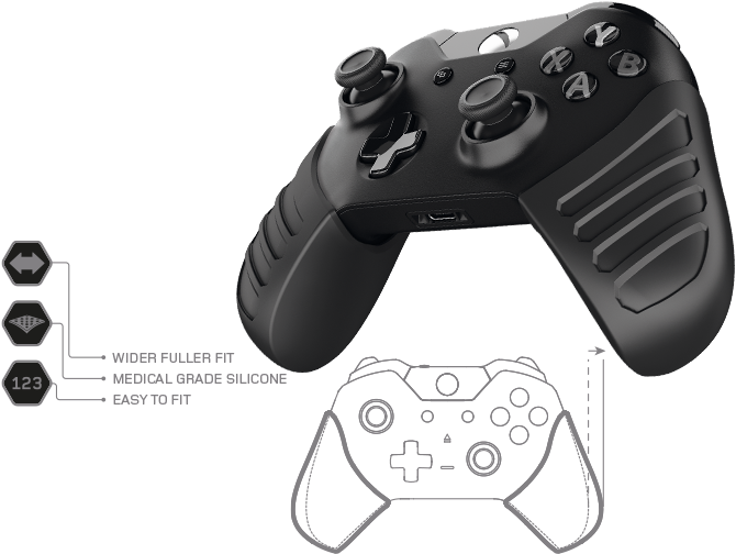 Gioteck Ps4 Sniper Thumb Grips Clipart (757x579), Png Download