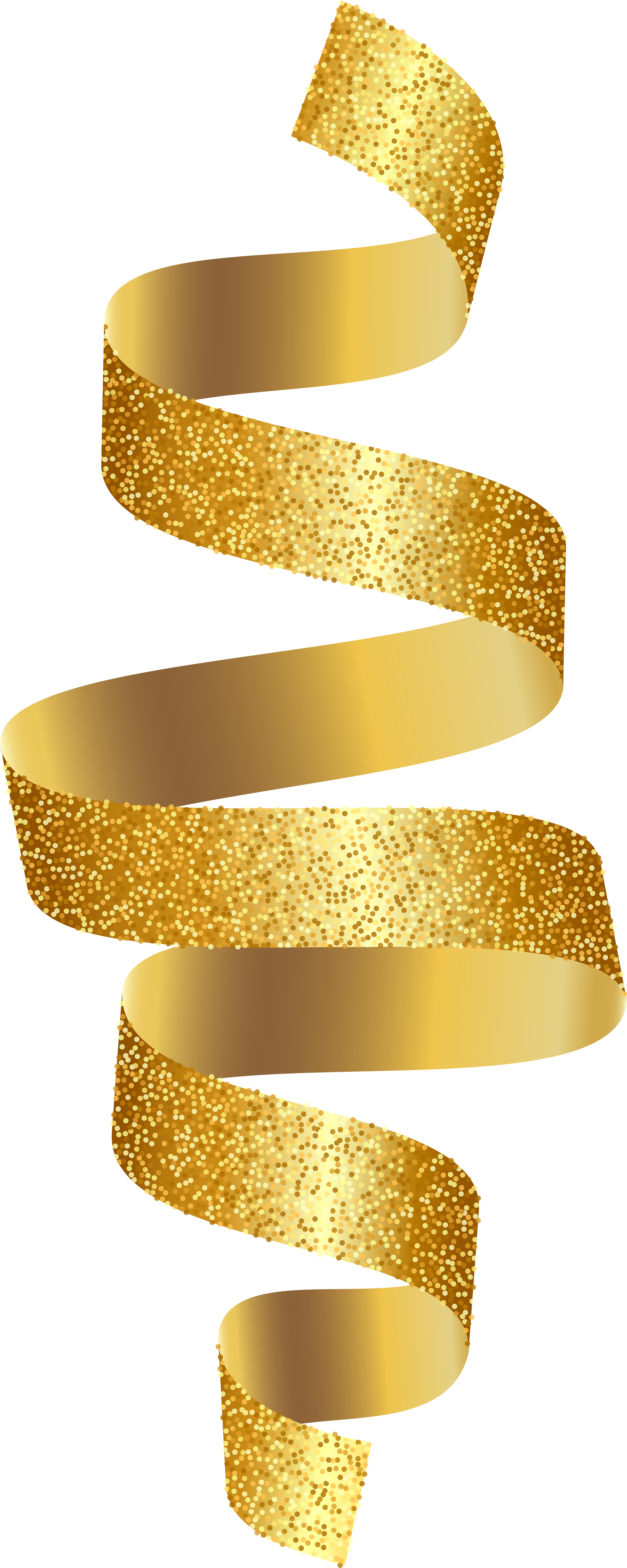 Gold Ribbon Transparent Background Clipart (3204x8000), Png Download