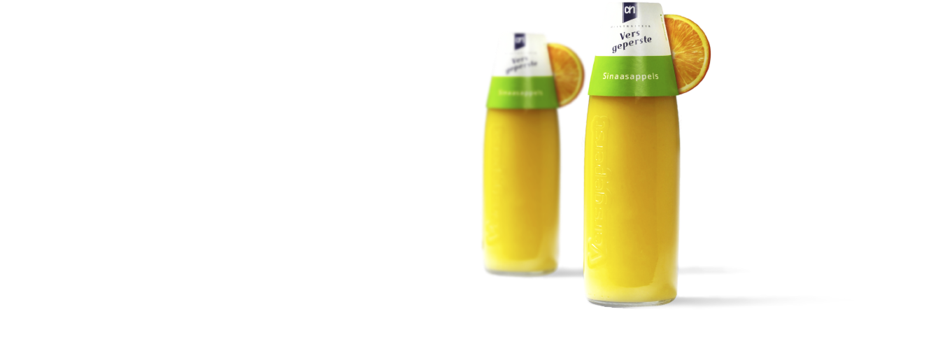 Design Of A Juice Bottle For Albert Heijn - Orange Juice Clipart (1340x560), Png Download