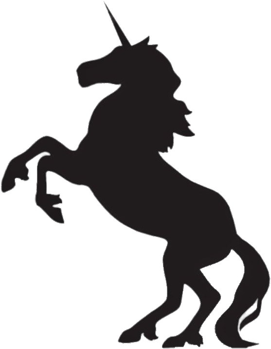 Unicornio Contorno , Png Download - Unicorn Silhouette Clipart (557x717), Png Download