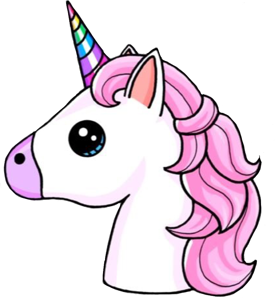 Art Unicorn Tumblr Interesting Colors Cool Unicornio - Unicorn Pink Clipart (1024x1024), Png Download