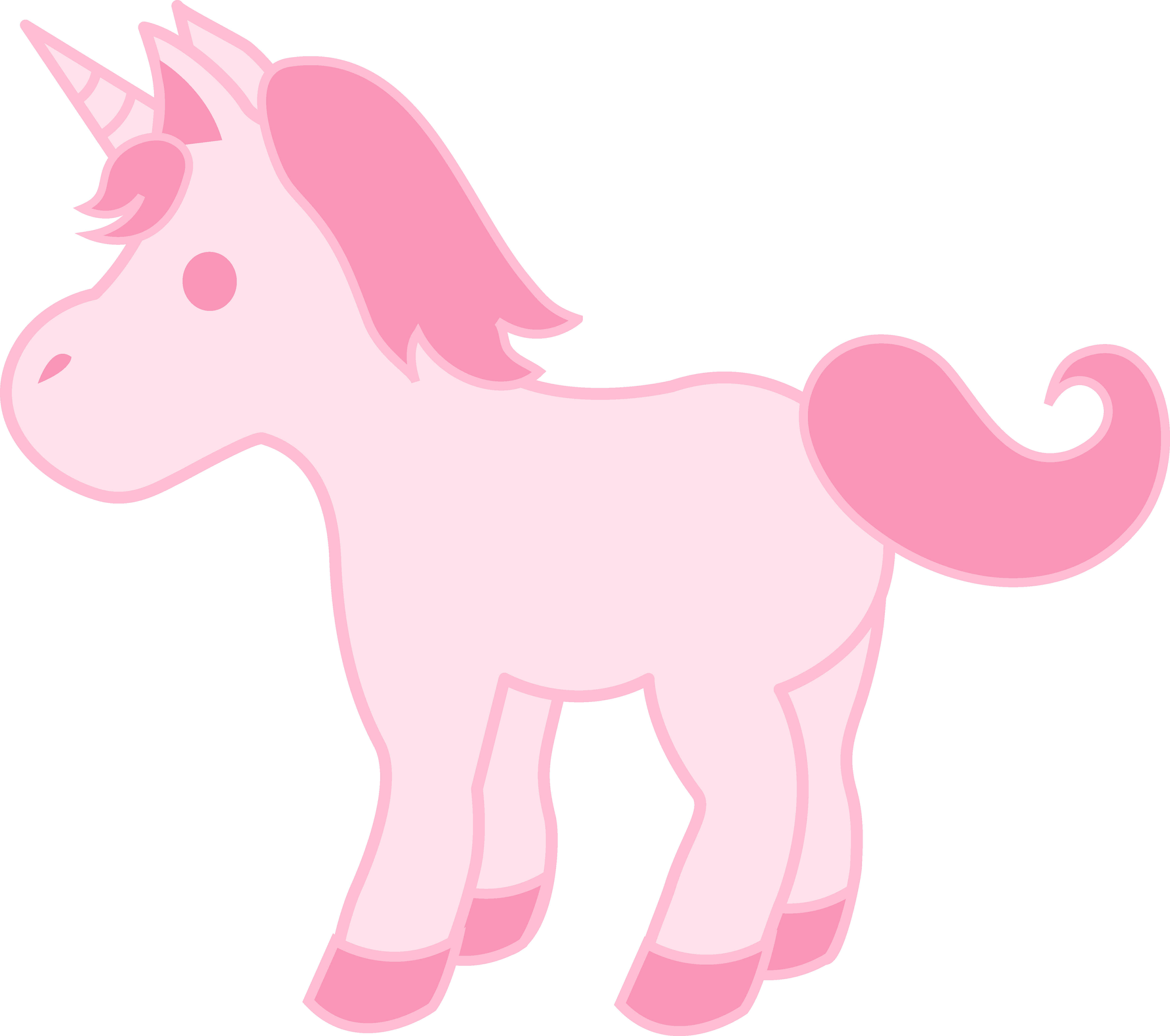 Cute Unicorn Cliparts - Small Cute Clipart - Png Download (4928x4366), Png Download