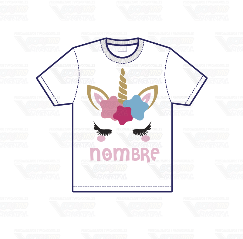 Playera Unicornio Personalizada - T-shirt Clipart (800x800), Png Download