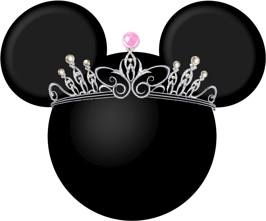 Mickey And Minnie Clip Art - Minnie Mouse Head With Crown - Png Download (898x752), Png Download