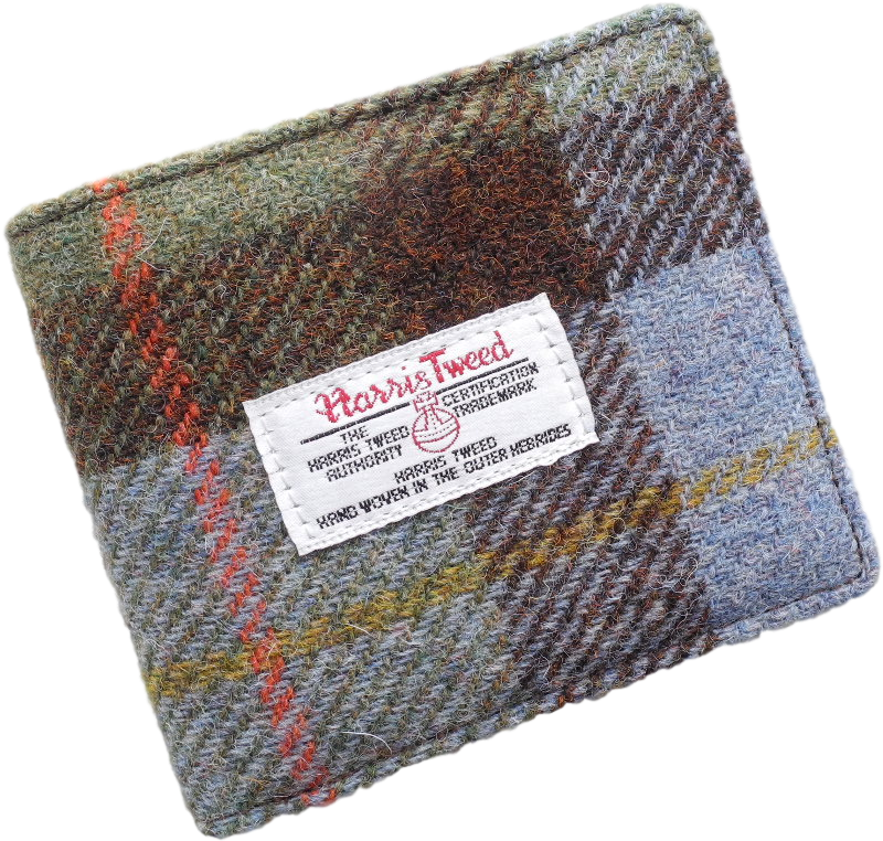 Scottish Gents Wallet Harris Tweed Blue Green Check - Wallet Clipart (1280x960), Png Download