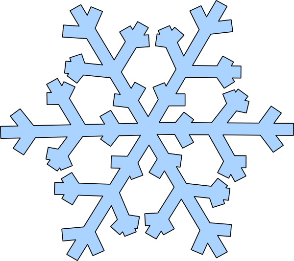 Graphic Royalty Free Stock Collection Of Simple Blue - Blue Snowflake Clipart - Png Download (600x534), Png Download
