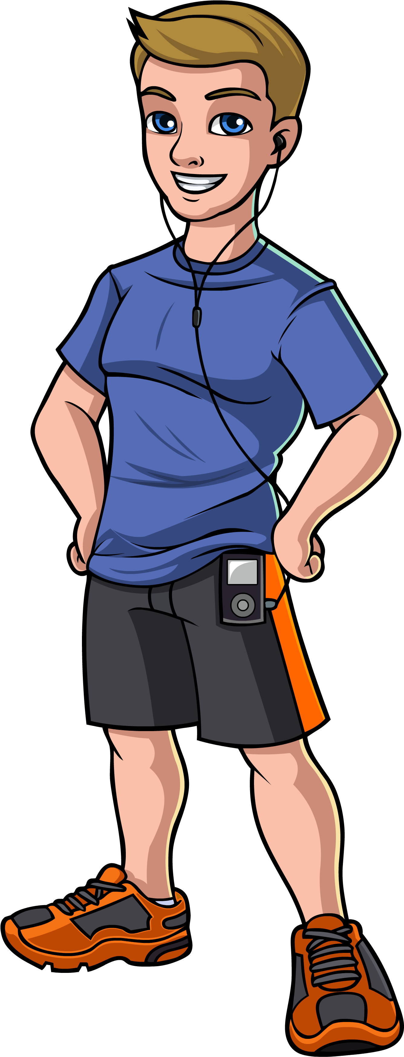 Cartoon Guy - Graphic Design Clipart (2842x3572), Png Download
