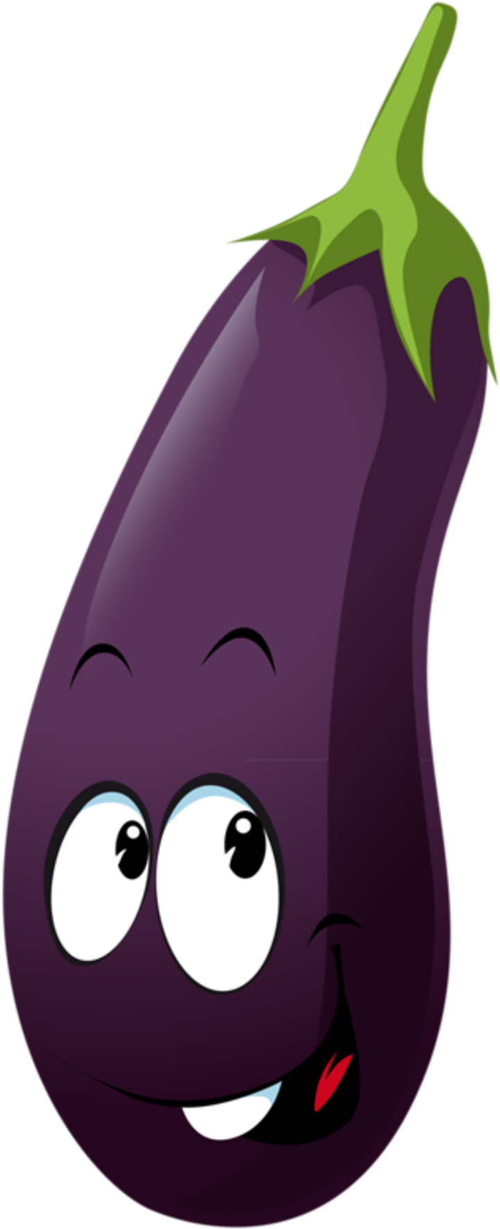Svg Library Stock Individual Vegetable Free On - Eggplant Cartoon Png Clipart (800x1823), Png Download