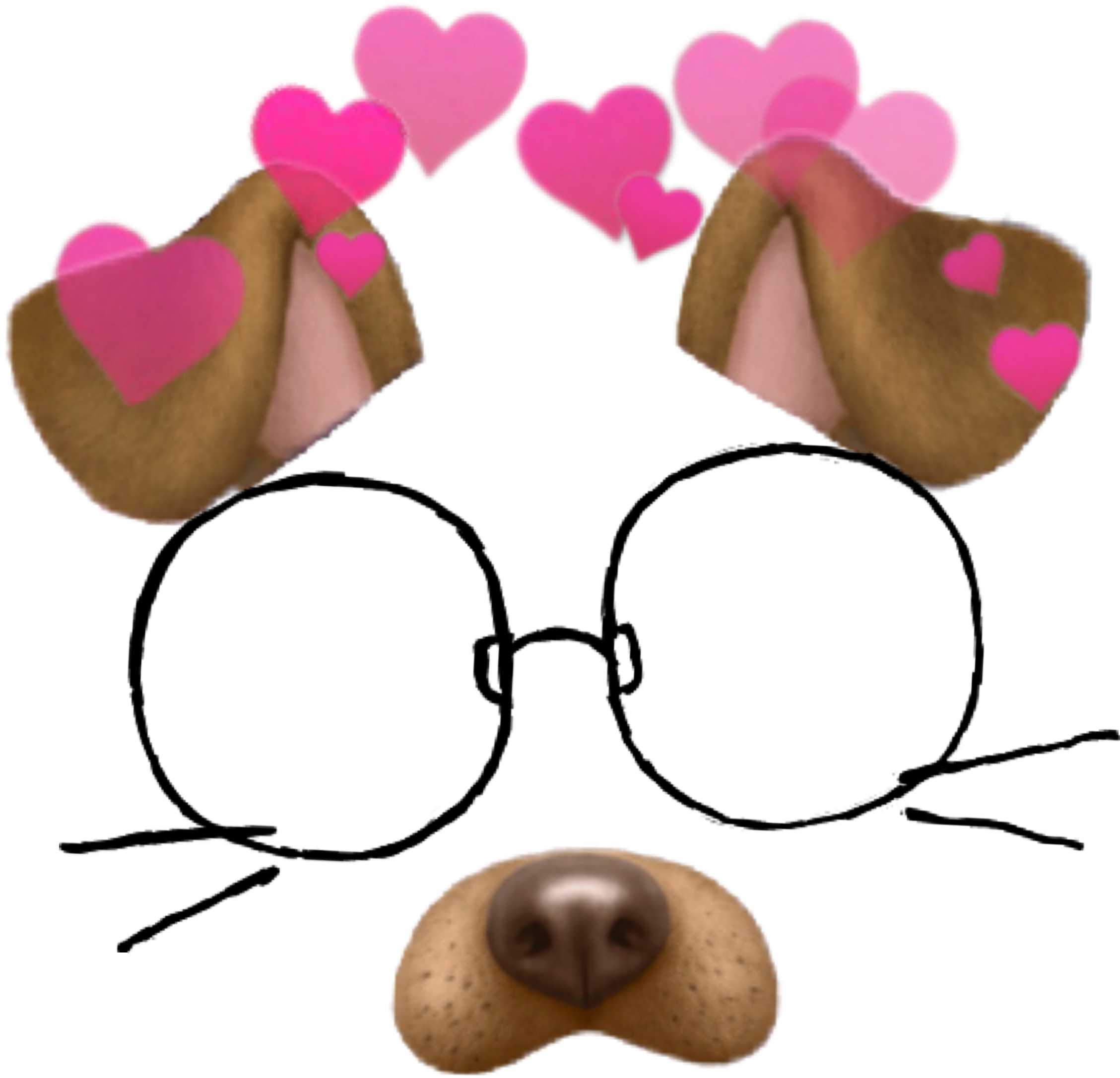 Snapchat Filter Snapchatfilter Dog Fiter Dogfilter Clipart (2896x2896), Png Download