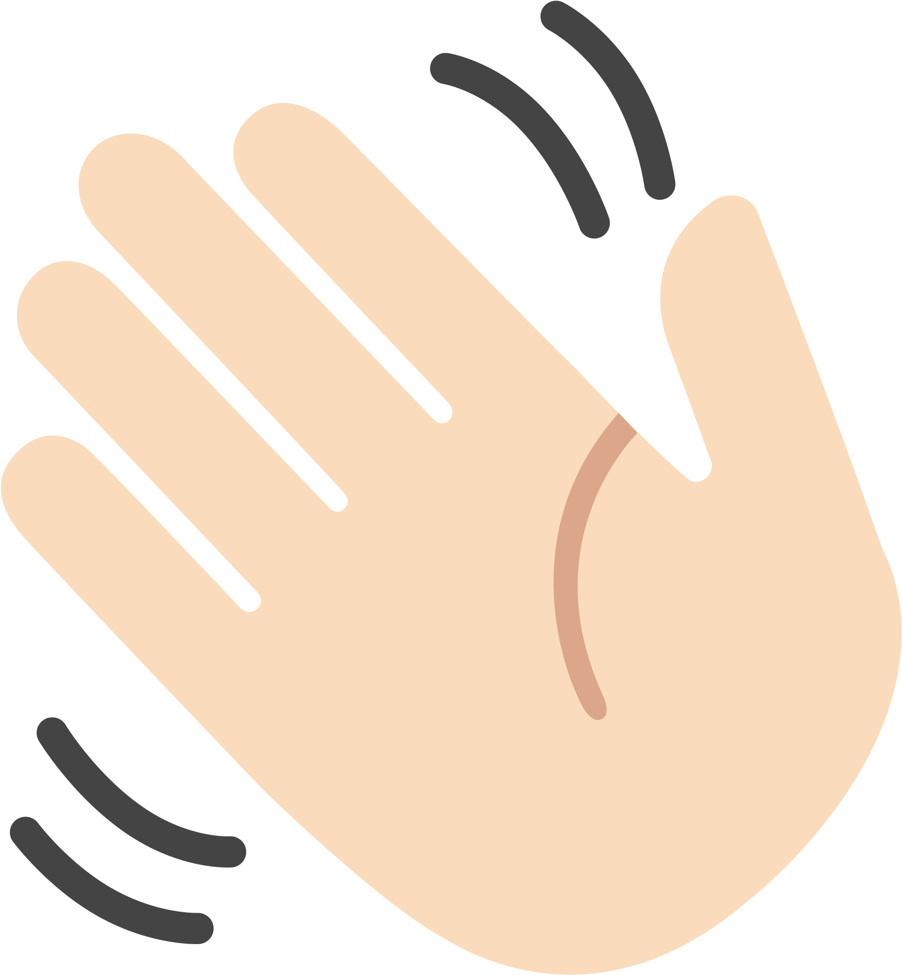 Waving Hand On Messenger 1 0 Source - Mano Despidiendose Clipart (2000x2000), Png Download