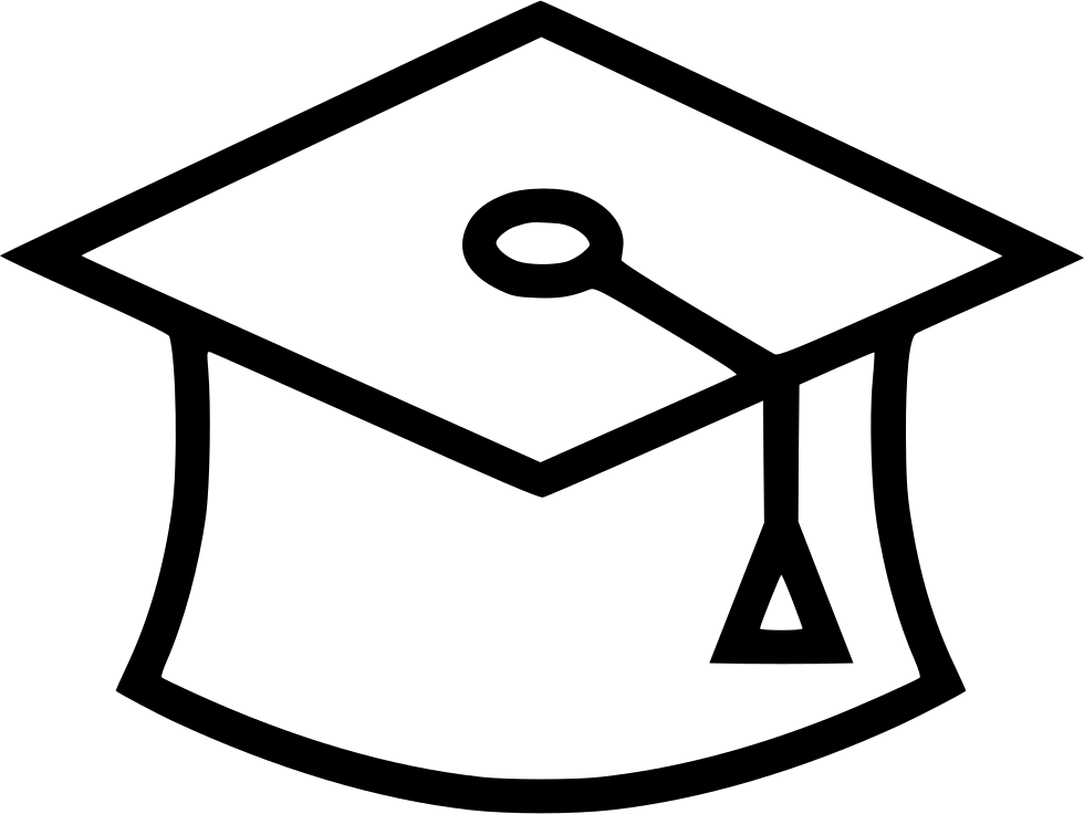Graduation Cap Learn Comments - White Graduation Cap Icon Clipart (980x736), Png Download