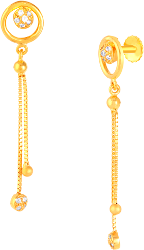 Pretty Danglers Gold Earring Gold Earrings, Drop Earrings, - Earrings Clipart (700x525), Png Download