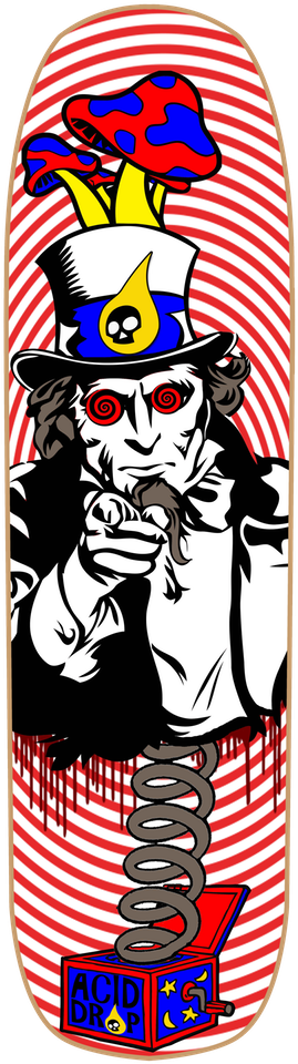 Tallboy Unclesam Small - Skateboard Deck Clipart (563x1000), Png Download