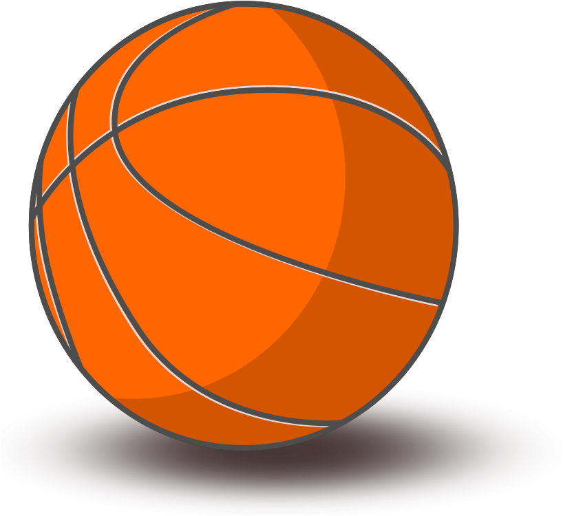 Picture Transparent Library Creative Idea Court Free - Basketball Clip Art With Transparent Background - Png Download (827x900), Png Download