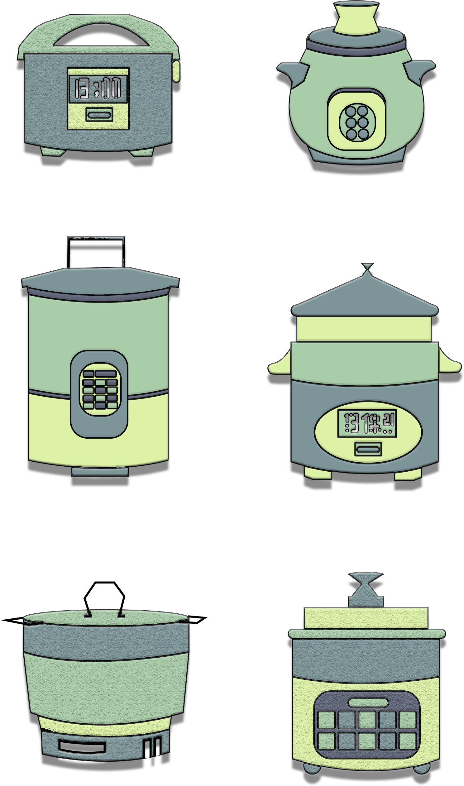 Cartoon Cute Simple Rice Cooker Png And Psd - Illustration Clipart (2048x2738), Png Download
