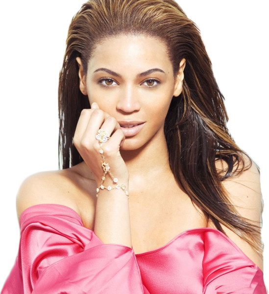 Beyonce Face Png Banner Black And White - Beyonce Straight Back Hairstyles Clipart (549x600), Png Download
