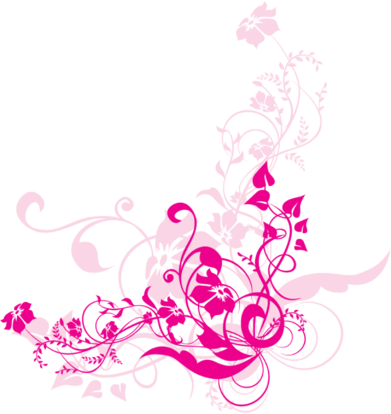 Vector Floral Pink Png Clipart (567x600), Png Download