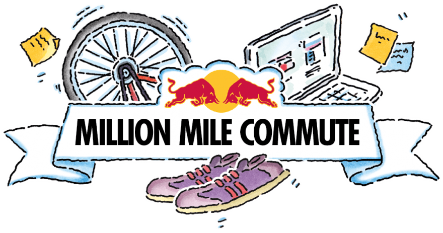 Red Bull Million Mile Commute Clipart (880x463), Png Download
