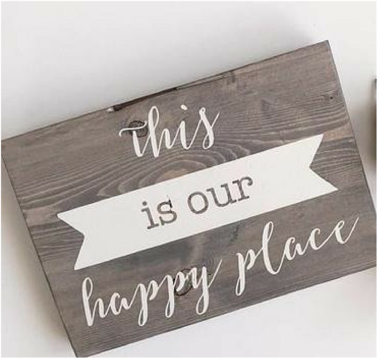 This Is Our Happy Place Wood Sign - Paper Clipart (1080x1080), Png Download