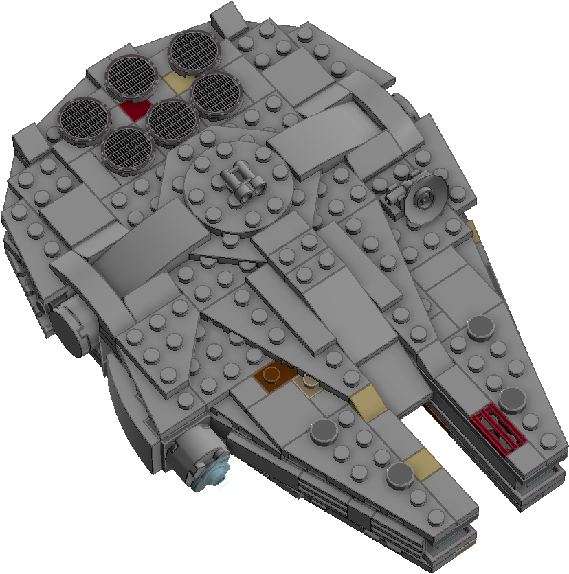 Moc Millenium Falcon - Millennium Falcon Lxf Clipart (948x916), Png Download