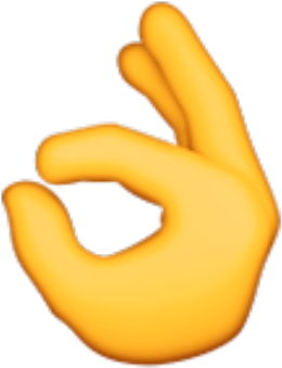 Emoji Ok Cute Cool Iphone Yellow - Transparent Ok Sign Emoji Clipart (1024x1024), Png Download