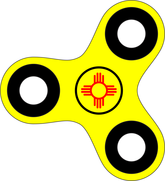 Zia Flag Fidget Spinners - Hobbs Clipart (696x760), Png Download