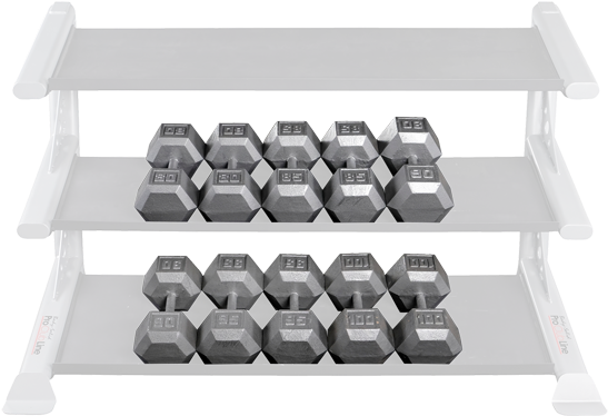Body Solid Metal Hex Dumbbells 80-100 Lbs - Table Clipart (600x600), Png Download