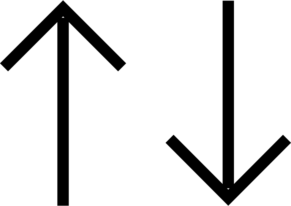 Up And Down Straight Arrows Comments - Arrow Vertical Clipart (980x694), Png Download