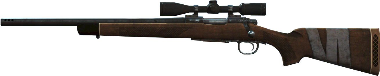 Rebaii - Fallout 4 Scoped Hunting Rifle Clipart (1332x567), Png Download