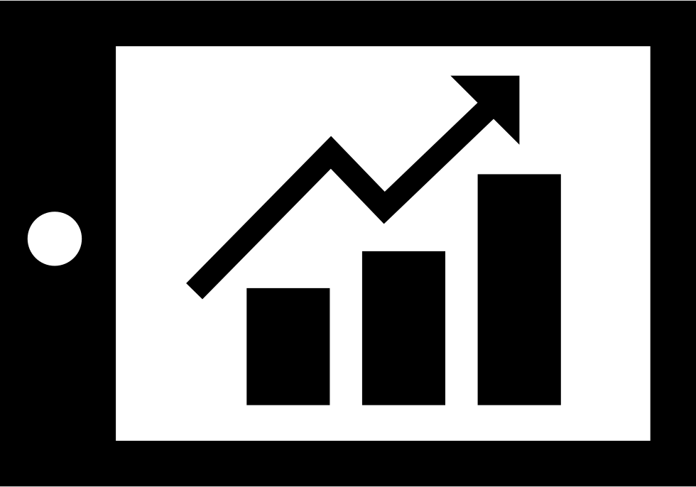 Money Graphic Of Bars With Up Arrow Svg Png Icon Free - Old Mutual Money Account Clipart (980x686), Png Download