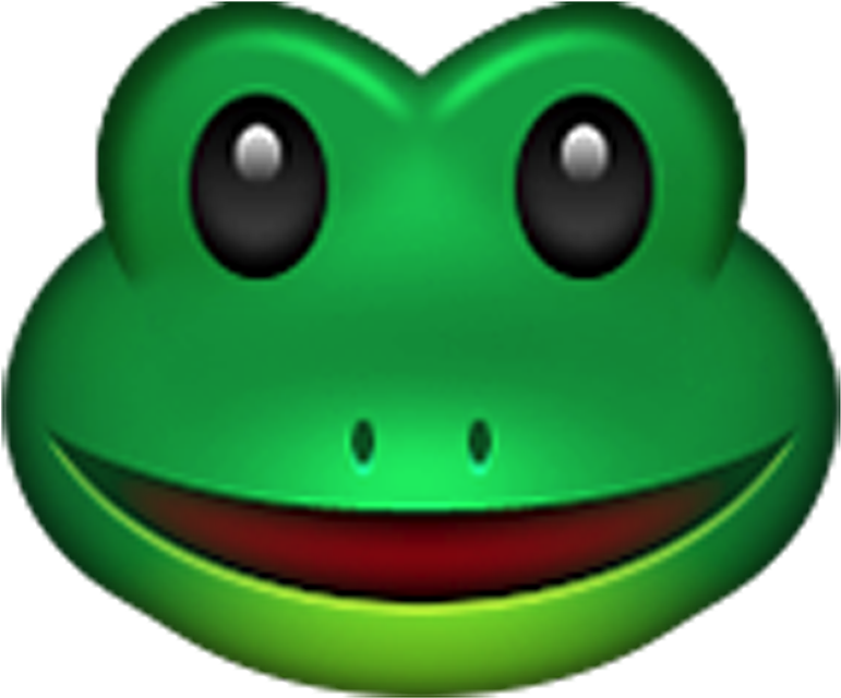 Swallow The Frog - Whatsapp Emoji Frog Clipart (827x1070), Png Download