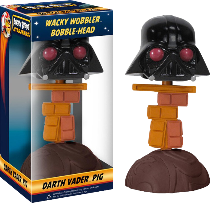 Darth Vader Piggy Wacky Wobbler - Angry Birds Darth Vader Toy Clipart (700x678), Png Download