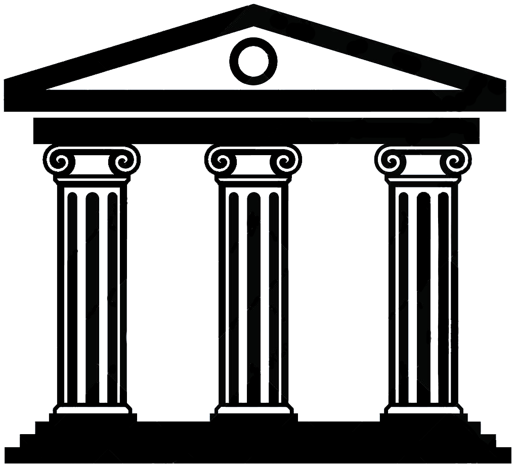 Silhouette Of A Temple Facade - More Militerry Less Skools Clipart (1018x928), Png Download