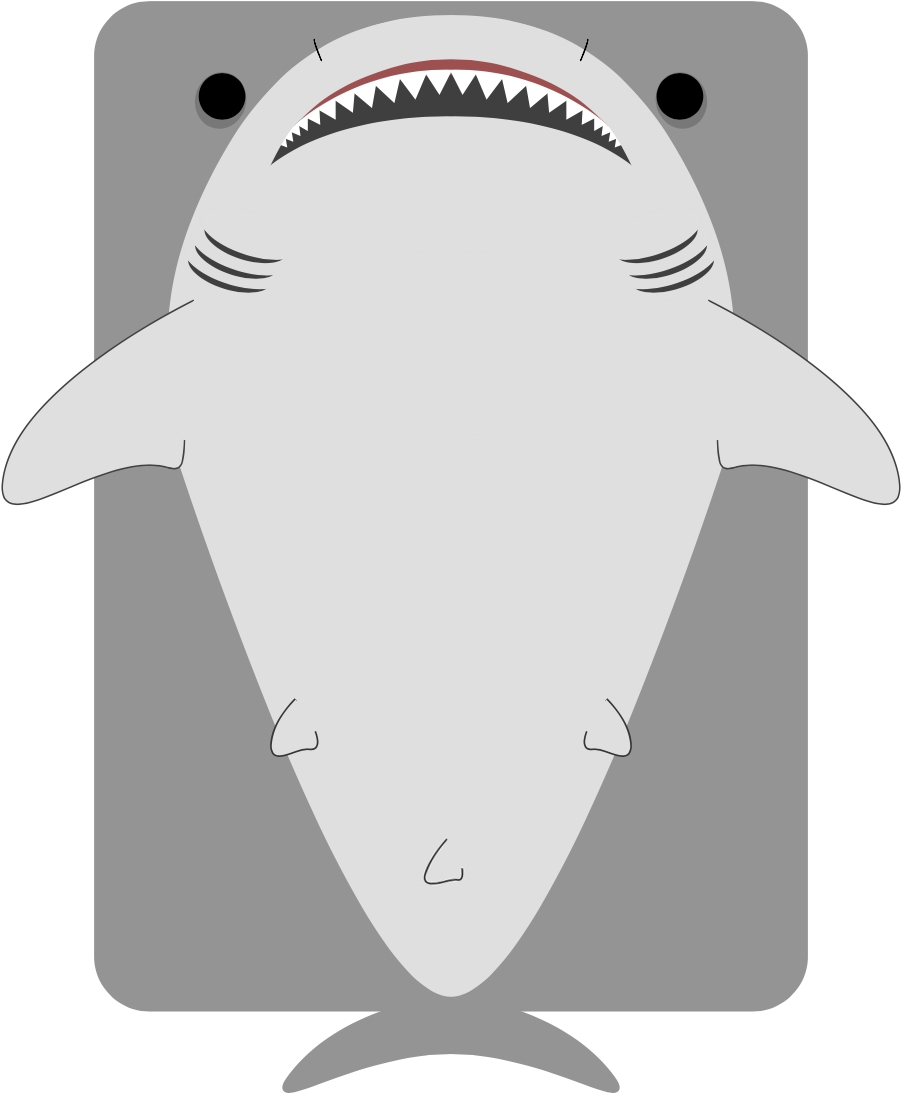 Animal[animal] Bull Shark - Great White Shark Clipart (900x1101), Png Download