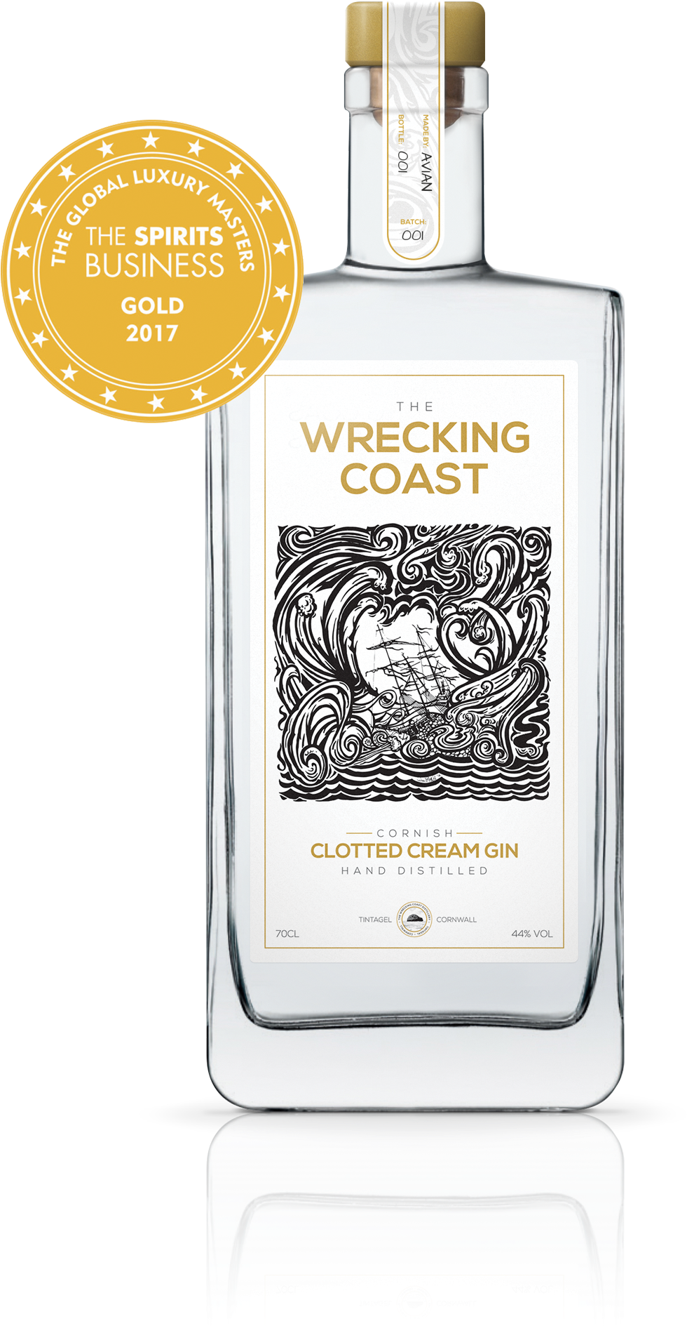Born In Tintagel - Wrecking Coast Clotted Cream Gin Clipart (1250x2000), Png Download