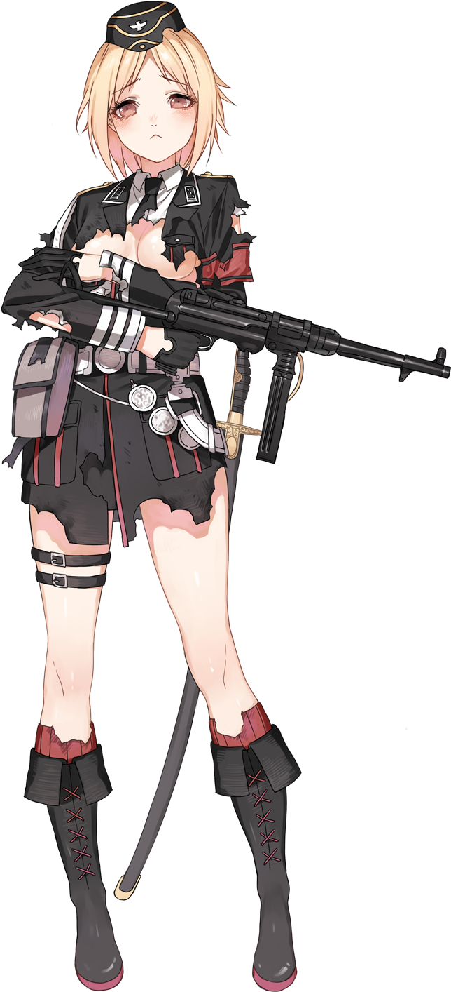 Mp40 Dmg - Girls Frontline Ww2 Clipart (1191x1536), Png Download