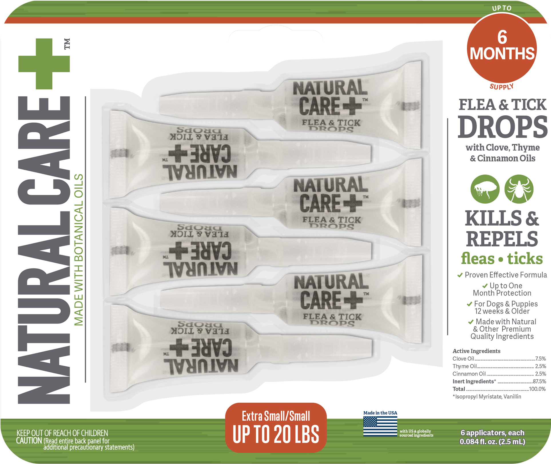 Natural Care Flea And Tick Drops M/l Clipart (2000x2000), Png Download