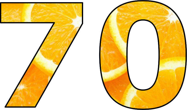 70 Изображение Числа Семьдесят , Png Download - 70 Пнг Clipart (781x460), Png Download