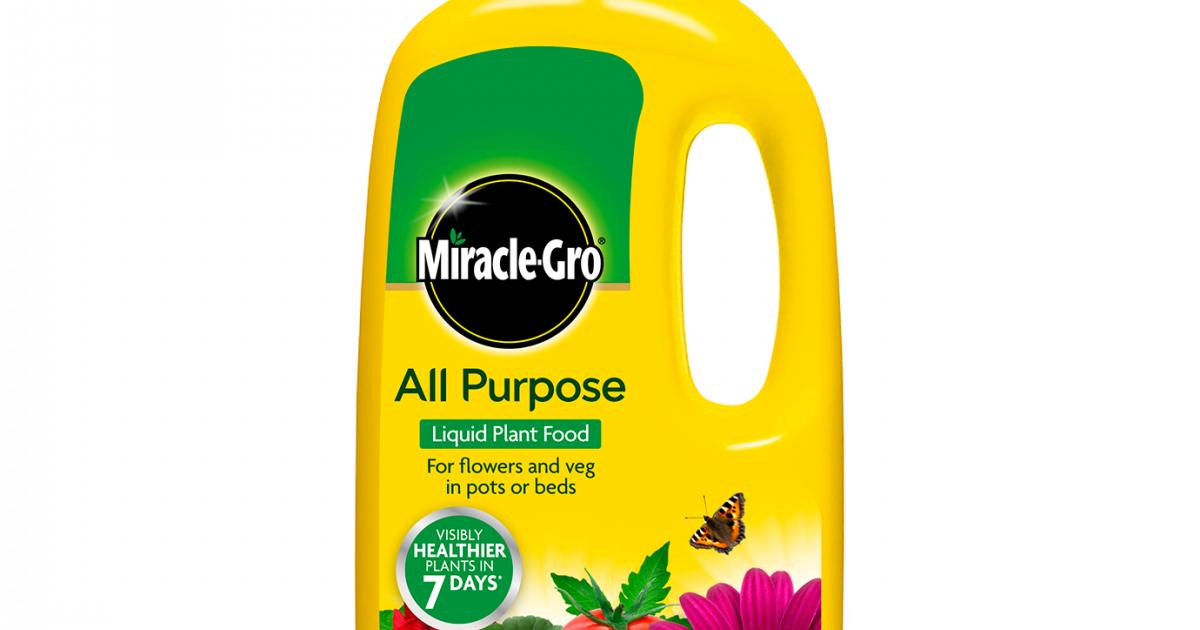 Miracle-gro® All Purpose Concentrated Liquid Plant - Miracle Grow Fertilizer Clipart (1200x630), Png Download