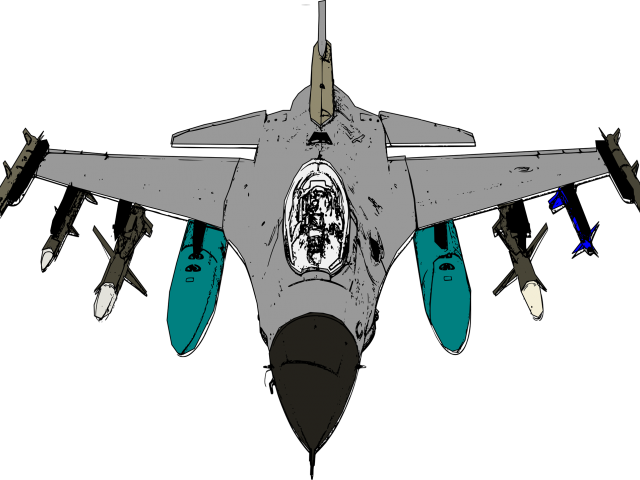 Jet Fighter Clipart F16 - Fighter Planes Clipart - Png Download (640x480), Png Download