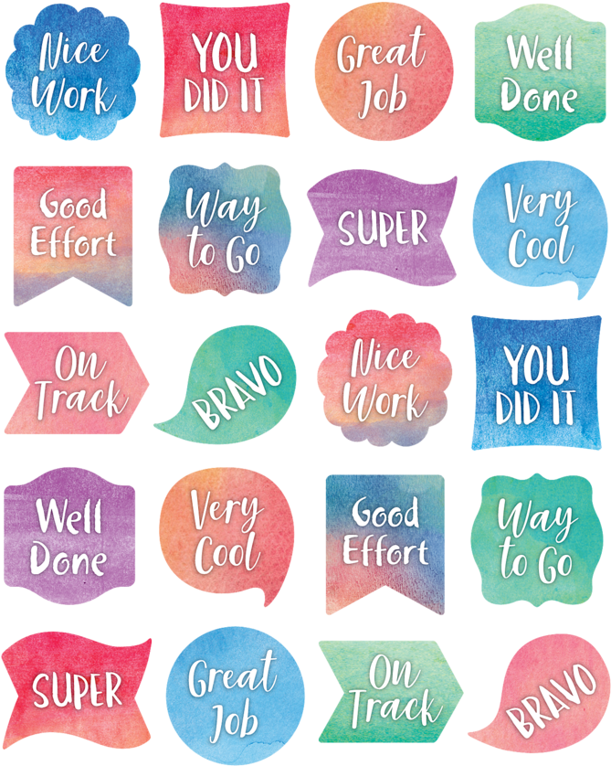 Tcr8974 Watercolor Stickers Image - Watercolor Stickers Clipart (900x900), Png Download